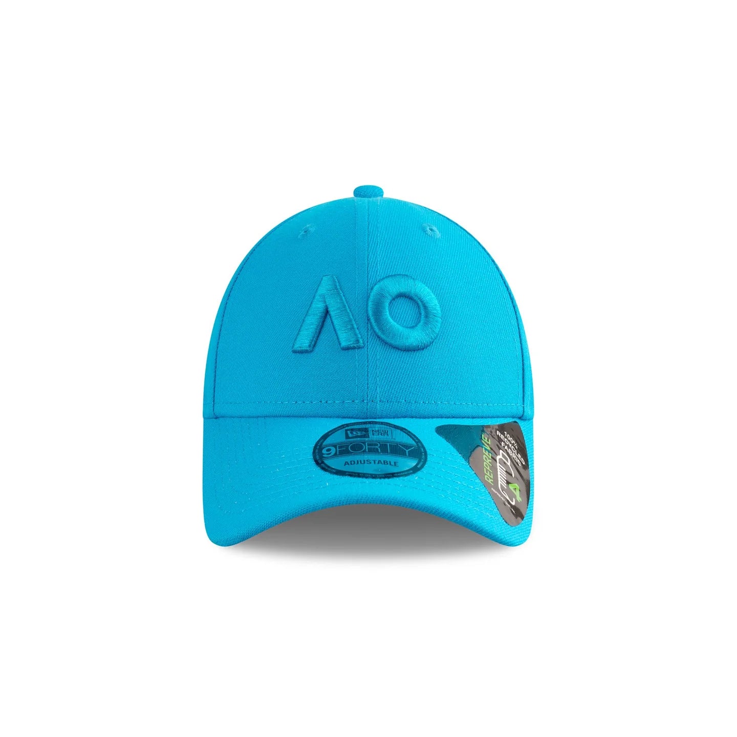 Australian Open Hat - 2025 Core Tonal Repreve AO Sun Wash Blue Tennis 9Forty Strapback Cap - New Era